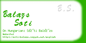 balazs soti business card